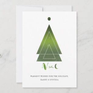 Festiva Tarjeta de vacaciones geométrica mínima de árbol d