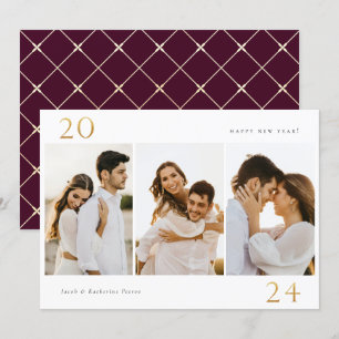 Festiva Tarjeta de vacaciones Gold 2023 New Year 3 Photo