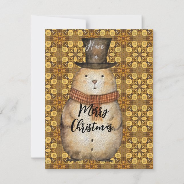 Festiva Tarjeta de vacaciones Ground Hog Flat (Anverso)