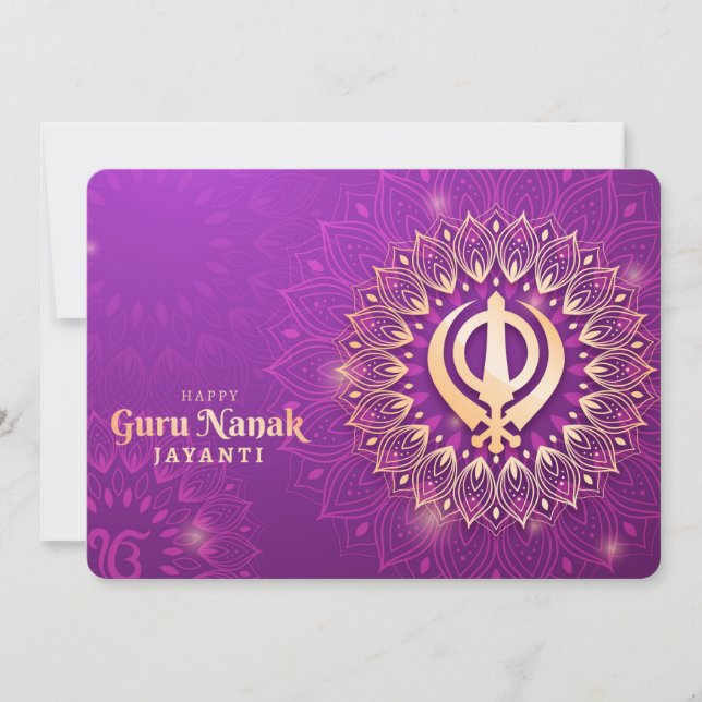 Festiva Tarjeta de vacaciones Guru Nanak (Anverso)