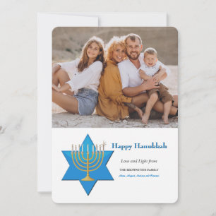 Festiva Tarjeta de vacaciones Hanukkah Light and Love Phot