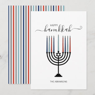 Festiva Tarjeta de vacaciones Hanukkah Menorah