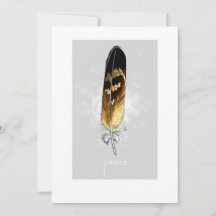 Tarjeta de vacaciones Hawk Feather Flat