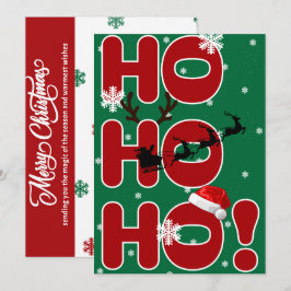 Festiva Tarjeta de vacaciones Ho Ho Ho Ho Ho Navidades