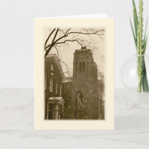 Festiva Tarjeta de vacaciones 'Iglesia de invierno (NYC)' 