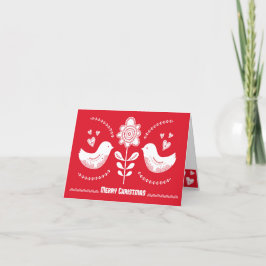 Festiva Tarjeta de vacaciones inspirada en Escandinavia. E