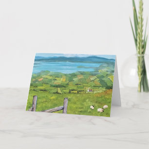 Festiva Tarjeta de vacaciones irlandesa doblada Irlanda