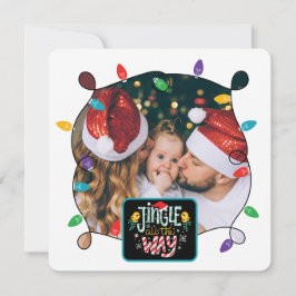 Festiva Tarjeta de vacaciones Jingle all the way (agrega t