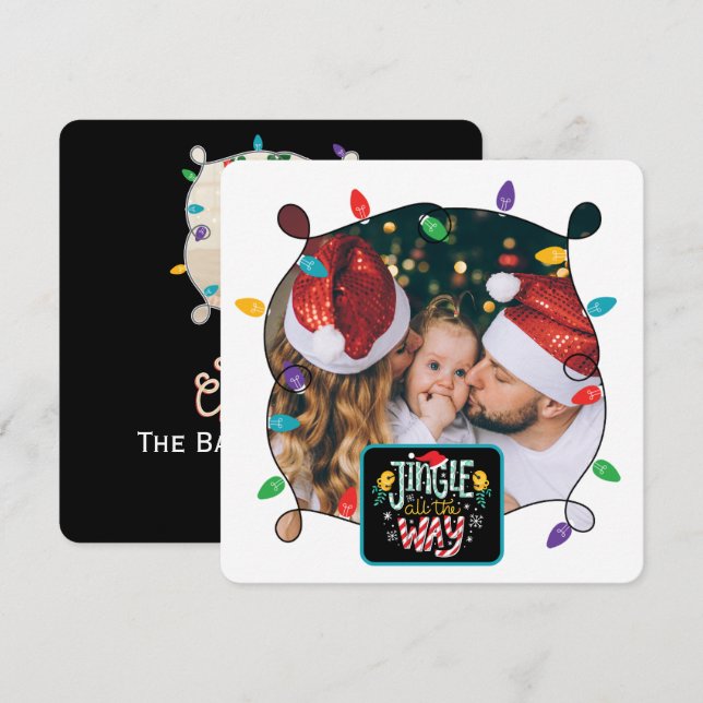 Festiva Tarjeta de vacaciones Jingle all the way (agrega t (Anverso / Reverso)