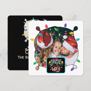 Festiva Tarjeta de vacaciones Jingle all the way (agrega t