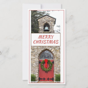 Festiva Tarjeta de vacaciones Little Stone Church Flat