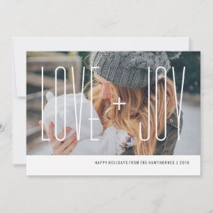 Festiva Tarjeta de vacaciones Love+Joy - Nieve