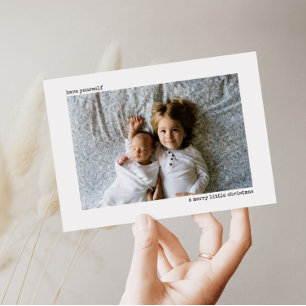 Festiva Tarjeta de vacaciones Merry Little Navidades