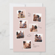 Tarjeta de vacaciones mínima de siete fotos