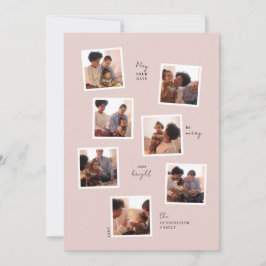 Festiva Tarjeta de vacaciones mínima de siete fotos