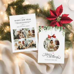 Festiva Tarjeta de vacaciones Minimalista Boho para Navida