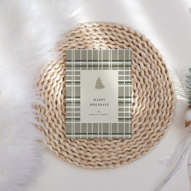 Festiva Tarjeta de vacaciones Minimalista con tonos neutro (Subido por el creador)