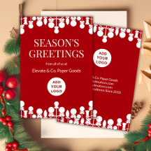 Tarjeta de vacaciones minimalista | Logotipo y men