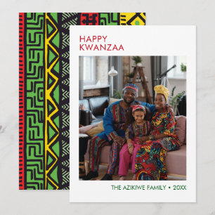Festiva Tarjeta de vacaciones moderna de Kwanzaa con foto