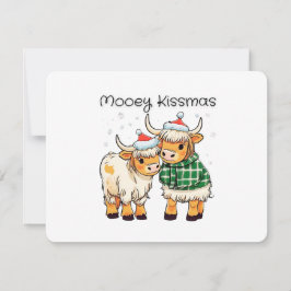 Festiva Tarjeta de vacaciones Mooey Kissmas Personalizado 