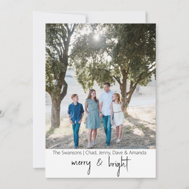 Festiva Tarjeta de vacaciones mora y brillante (Anverso)