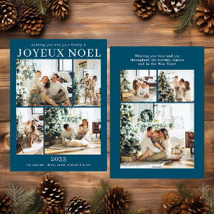 Festiva Tarjeta de vacaciones multifoto de Joyeux Noel