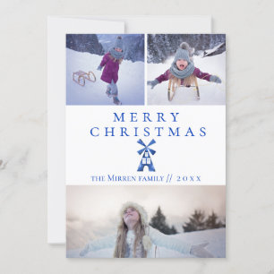 Festiva Tarjeta de vacaciones multifoto holandesa de Windm