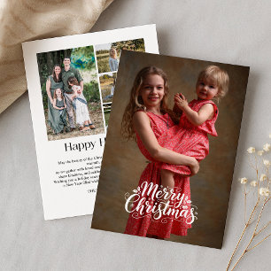 Festiva Tarjeta de vacaciones multifoto-Navidad