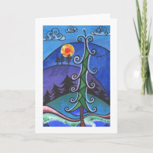 Festiva Tarjeta de vacaciones/Navidades de invierno, "Larg