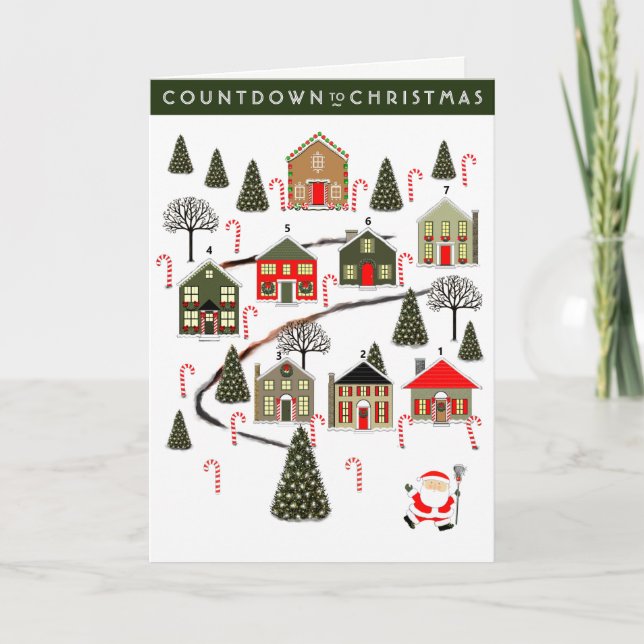 Festiva Tarjeta de vacaciones Navidades Lacrosse (Anverso)