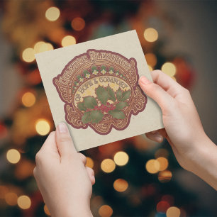 Festiva Tarjeta de vacaciones navidades y Yule Blessings