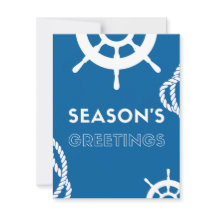 Tarjeta de vacaciones navideñas náuticas