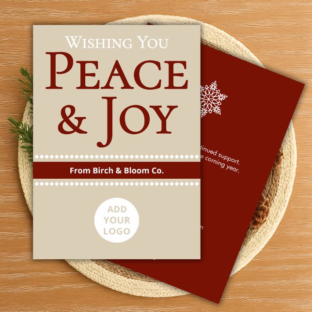 Festiva Tarjeta de vacaciones neutra suave | Añadir logoti (Subido por el creador)