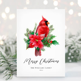 Festiva Tarjeta de vacaciones no fotográfica del cardenal 