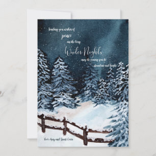 Festiva Tarjeta de vacaciones Noches de Invierno