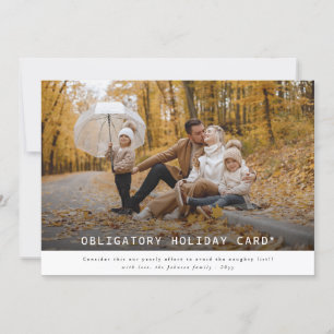 Festiva Tarjeta de vacaciones obligatoria Tarjeta fotográf