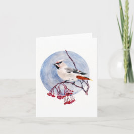 Festiva Tarjeta de vacaciones para aves de invierno