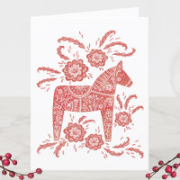 Tarjeta de vacaciones para caballos de God Jul Dal