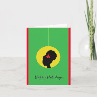Festiva Tarjeta de vacaciones para cabello natural