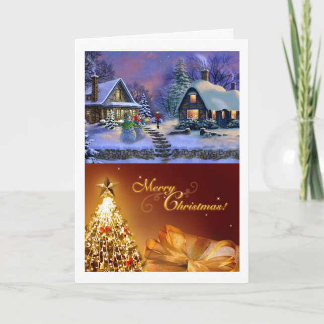 Festiva Tarjeta de vacaciones para difundir alegría y amor (Anverso)