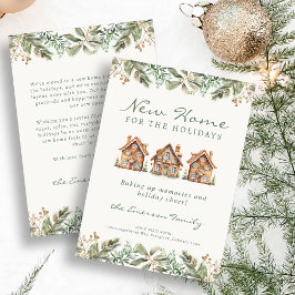 Festiva Tarjeta de vacaciones para el hogar Gingbread
