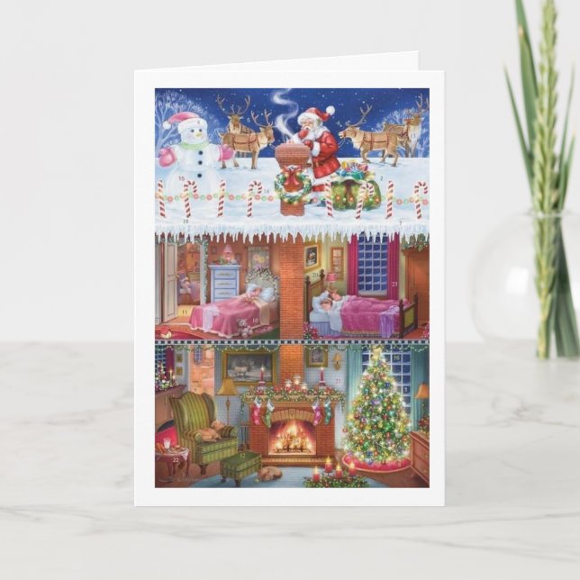 Festiva Tarjeta de vacaciones para enviar saludos (Anverso)