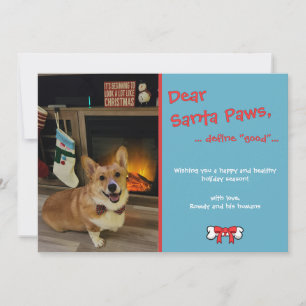 Festiva Tarjeta de vacaciones para mascotas personalizable