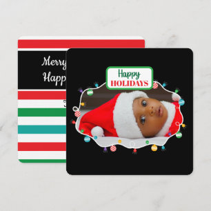 Festiva Tarjeta de vacaciones para navidades (añade tu pro