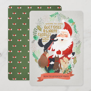 Festiva Tarjeta de vacaciones para Navidades caninos