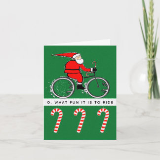 Festiva Tarjeta de vacaciones para Navidades ciclistas