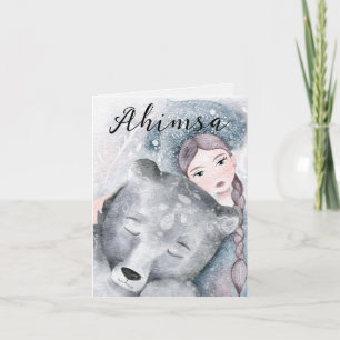 Festiva Tarjeta de vacaciones para Navidades de Ahimsa