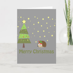 Festiva Tarjeta de vacaciones para Navidades de edgehog