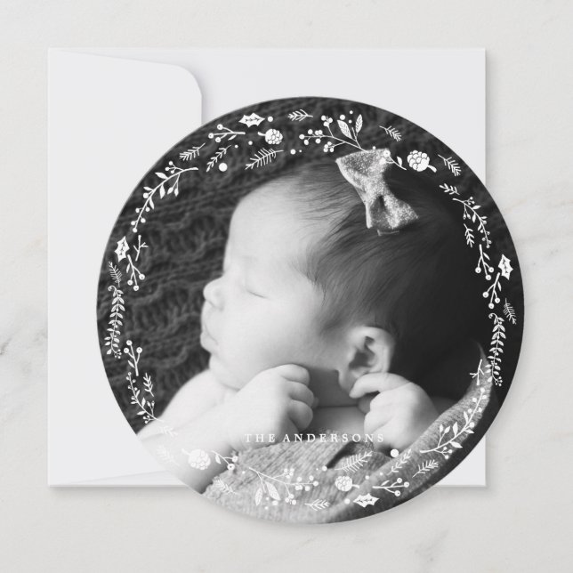 Festiva Tarjeta de vacaciones para Navidades de flotación  (Anverso)