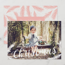 Festiva Tarjeta de vacaciones para Navidades de follaje ro